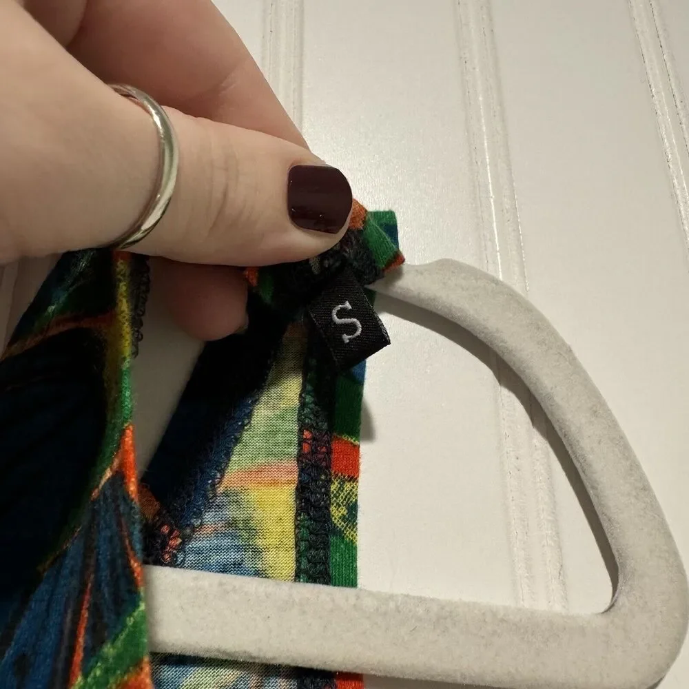 Desigual Tropical Floral Tank Dress Cotton No Belt Size Small - Picture 7 of 8